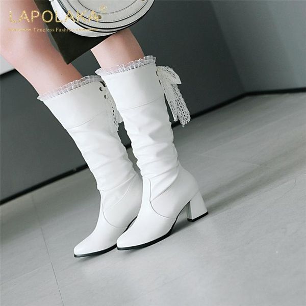 boots lapolaka 2021 brand pointed toe trendy fashion shoes ladies thick heels pleated lace sweet comfy boot woman, Black
boots lapolaka 2021 brand pointed toe trendy fashion shoes ladies thick heels pleated lace sweet comfy boot woman, Black