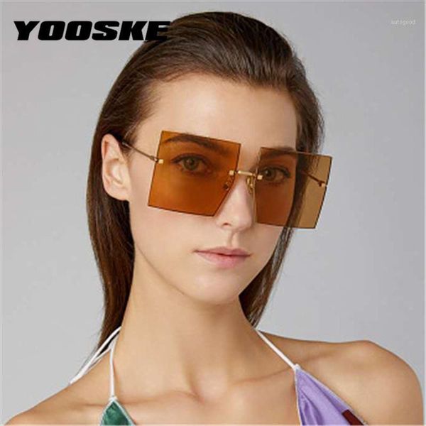 yooske oversized sunglasses men vintage brand transparent gradient sun glasses women's rimless trimming eyewear uv4001, White;black
yooske oversized sunglasses men vintage brand transparent gradient sun glasses women's rimless trimming eyewear uv4001, White;black