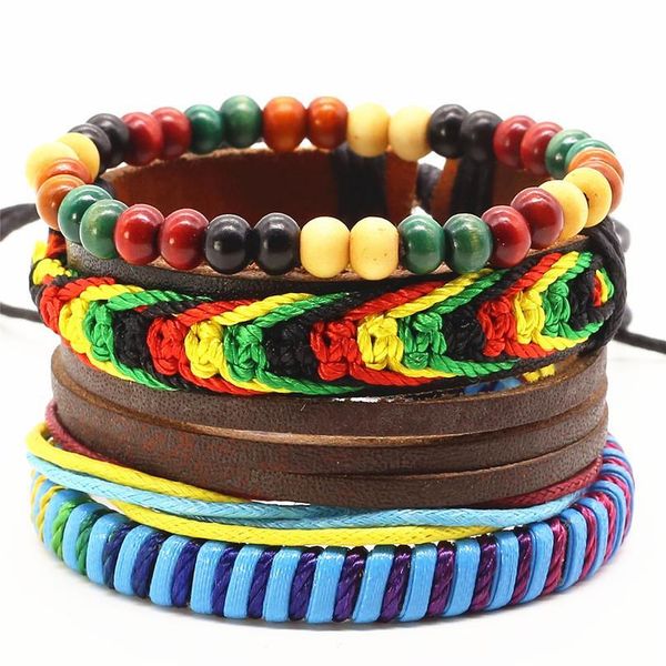 new 4 pcs/set casual fashion beads handmade woven men leather bracelets bangles vintage male female jewelry acc jlllkp, Golden;silver
new 4 pcs/set casual fashion beads handmade woven men leather bracelets bangles vintage male female jewelry acc jlllkp, Golden;silver