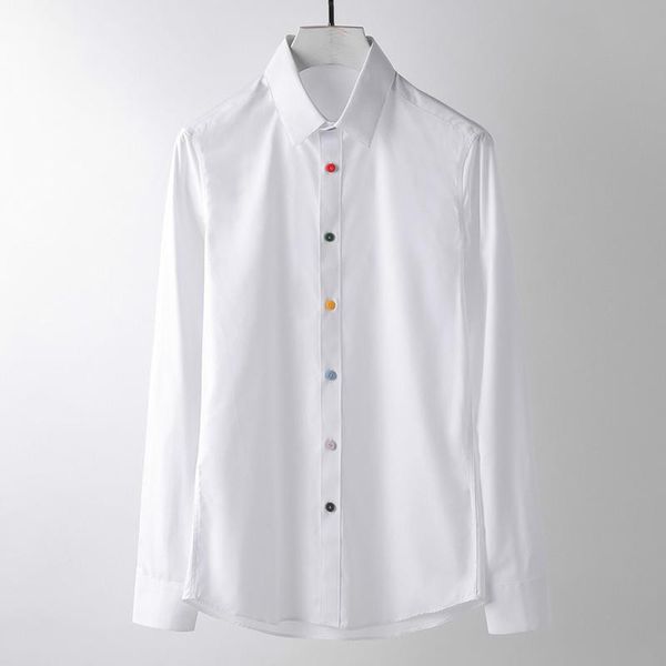 men's casual shirts 2021 luxury men shirt 100% cotton solid color long sleeve colorized botton mens slim fit, White;black
men's casual shirts 2021 luxury men shirt 100% cotton solid color long sleeve colorized botton mens slim fit, White;black