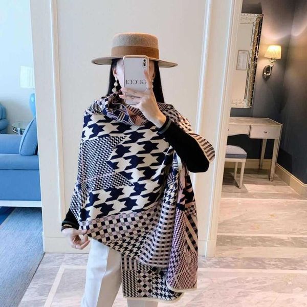 scarves autumn and winter women's imitation cashmere scarf. thousand bird check thick warm korean fashion shawl, Blue;gray
scarves autumn and winter women's imitation cashmere scarf. thousand bird check thick warm korean fashion shawl, Blue;gray