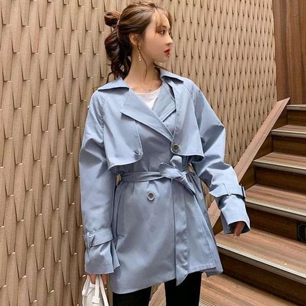 women's trench coats women sky blue jacket double breasted female oversized parka belted short and jackets, Tan;black
women's trench coats women sky blue jacket double breasted female oversized parka belted short and jackets, Tan;black