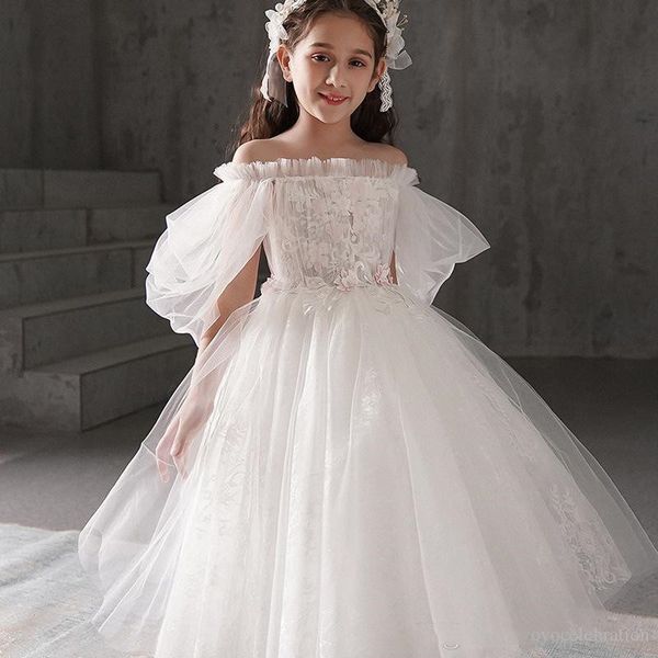 children' dress princess skirt walking girl evening dress flower children' wedding dress little girl piano, White;blue
children' dress princess skirt walking girl evening dress flower children' wedding dress little girl piano, White;blue