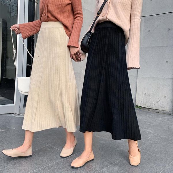 autumn winter korean women knitted skirt kawaii a-line empire mid-calf sweet skirts ladies vintage solid casual skirt, Black
autumn winter korean women knitted skirt kawaii a-line empire mid-calf sweet skirts ladies vintage solid casual skirt, Black