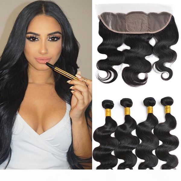 13x4 middle 3 part lace frontals 7a peruvian lace frontal closure with 4 bundles body wave human hair weave, Black;brown
13x4 middle 3 part lace frontals 7a peruvian lace frontal closure with 4 bundles body wave human hair weave, Black;brown