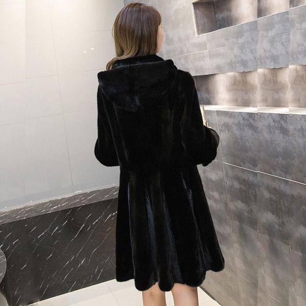 women 2021 autumn winter large size faux fur coat with hood female long sleeve thick warm jacket imitation outwear s6631, Black
women 2021 autumn winter large size faux fur coat with hood female long sleeve thick warm jacket imitation outwear s6631, Black