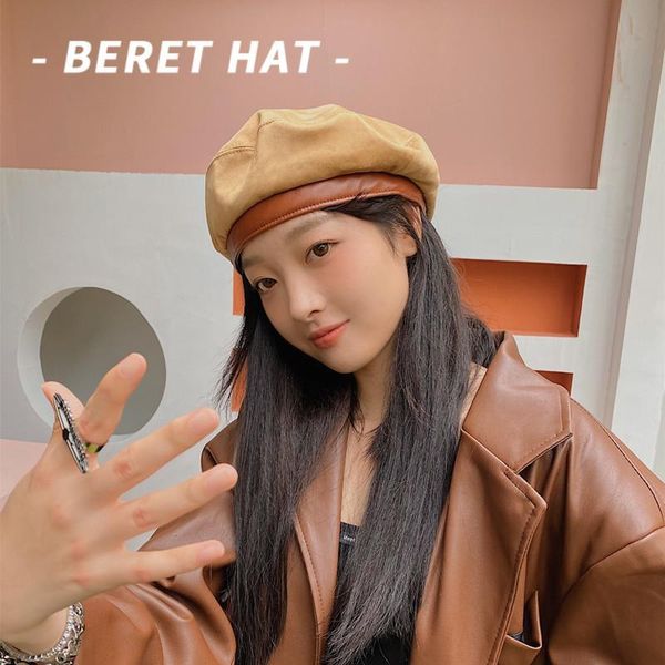 berets beret female winter hats for women flat cap pu brim suede vintage boina feminina england painter gorras planas, Blue;gray
berets beret female winter hats for women flat cap pu brim suede vintage boina feminina england painter gorras planas, Blue;gray