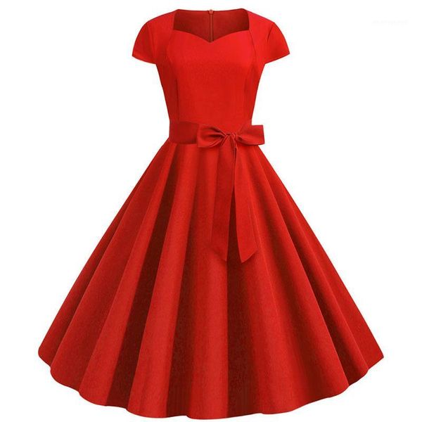 casual dresses summer women vintage dress 50s 60s short sleeve elegant retro office party midi robe femme plus size solid vestidos1, Black;gray
casual dresses summer women vintage dress 50s 60s short sleeve elegant retro office party midi robe femme plus size solid vestidos1, Black;gray