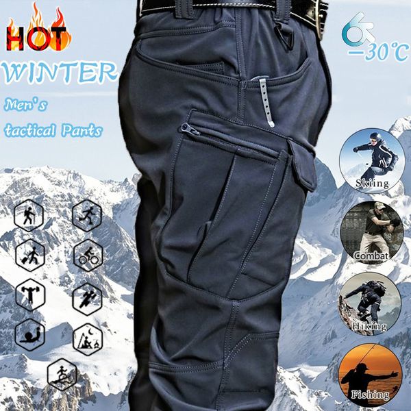 men's winter pant thick warm tactical pant casual fleece multi-pocket trouser plus size loose cargo pants hiking trekking jogger, Black
men's winter pant thick warm tactical pant casual fleece multi-pocket trouser plus size loose cargo pants hiking trekking jogger, Black
