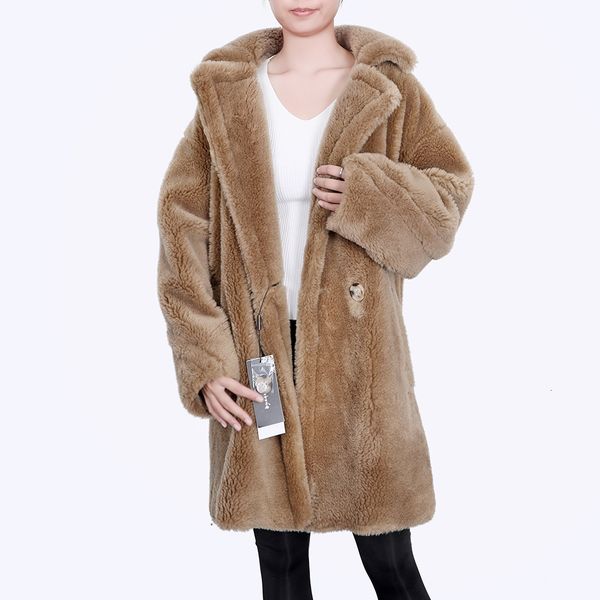 2021 new female fashions coats winter jackets natural wool sheepskin medium length coat keeps warm loose mvud, Black
2021 new female fashions coats winter jackets natural wool sheepskin medium length coat keeps warm loose mvud, Black