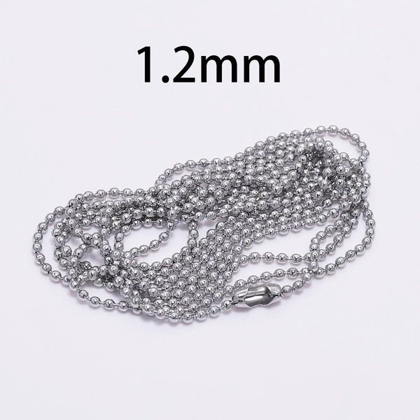 5pcs 1.2-3.2mm stainless steel ball bead chain with connector for jewelry making diy key chain dolls label connector accessories wmtuyy
5pcs 1.2-3.2mm stainless steel ball bead chain with connector for jewelry making diy key chain dolls label connector accessories wmtuyy