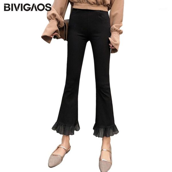 bivigaos 2018 spring new chiffon lace flare pants ladies slim skinny black leggings elastic casual pants flared trousers women1, Black;white
bivigaos 2018 spring new chiffon lace flare pants ladies slim skinny black leggings elastic casual pants flared trousers women1, Black;white