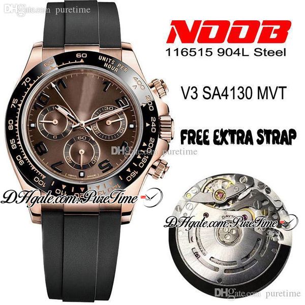 2020 n v3 sa4130 automatic chronograph mens watch rg chocolate black dial number edition 904l steel rubber 116515 ptrx puretime 5, Slivery;brown
2020 n v3 sa4130 automatic chronograph mens watch rg chocolate black dial number edition 904l steel rubber 116515 ptrx puretime 5, Slivery;brown