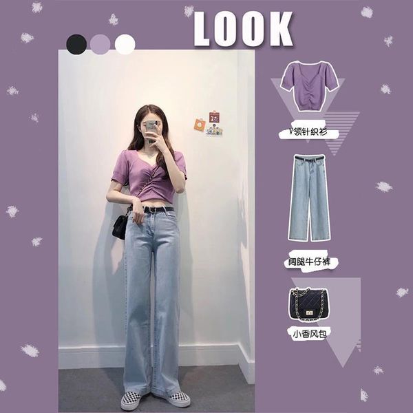 women's tracksuits hepburn wind cool girls wear purple v knitted blue leg jeans two sets fall clothes for women 2 piece womens outfits, Gray
women's tracksuits hepburn wind cool girls wear purple v knitted blue leg jeans two sets fall clothes for women 2 piece womens outfits, Gray