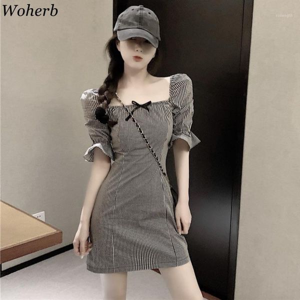 woherb summer 2020 new plaid dress women chic korean slim casual short-sleeved mini dresses streetwear vestidos1, Black;gray
woherb summer 2020 new plaid dress women chic korean slim casual short-sleeved mini dresses streetwear vestidos1, Black;gray