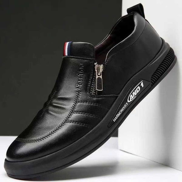 men's leather 2022 spring new breathable fashion business dress middle-aged large casual men's shoes, Black
men's leather 2022 spring new breathable fashion business dress middle-aged large casual men's shoes, Black