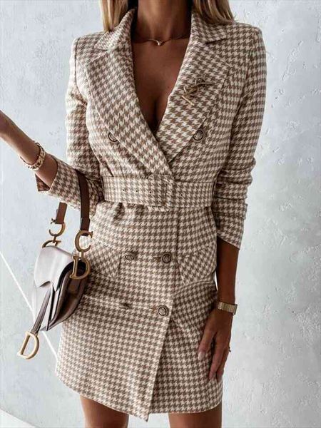 vintage double breasted belt plaid dress women elegant office ladies blazer dresses long sleeve female autumn mini dress, Black;gray
vintage double breasted belt plaid dress women elegant office ladies blazer dresses long sleeve female autumn mini dress, Black;gray