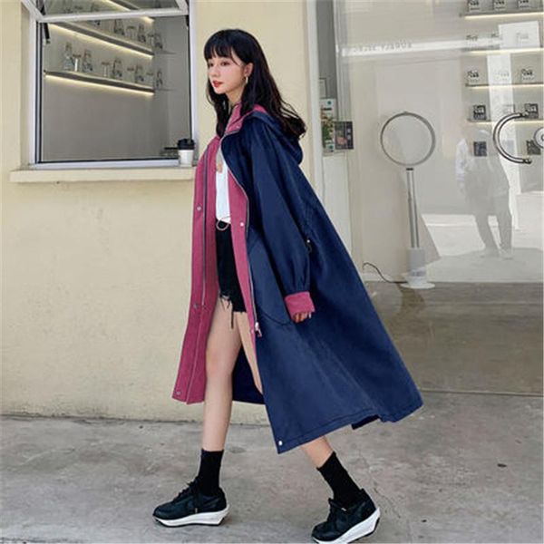women's trench coats workwear hooded windbreaker mid-length 2021 spring autumn korean style loose oversize long coat m627, Tan;black
women's trench coats workwear hooded windbreaker mid-length 2021 spring autumn korean style loose oversize long coat m627, Tan;black