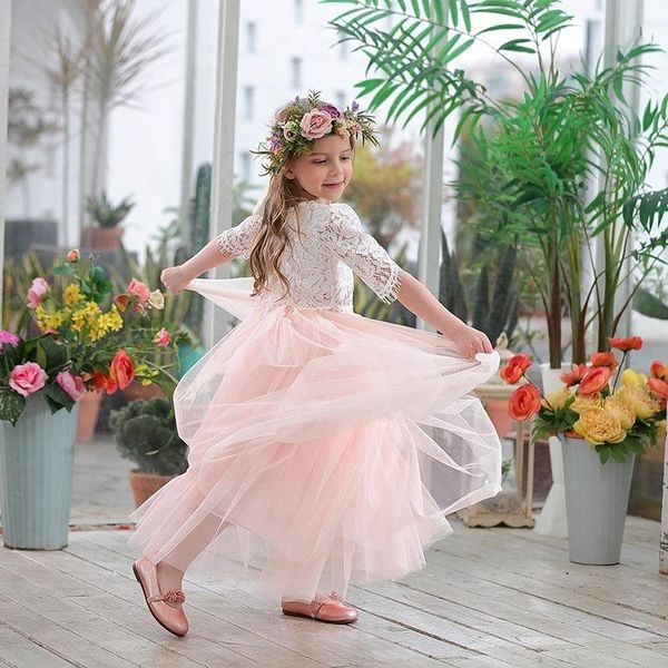 wholesale spring summer set clothing for girls half sleeve lace champagne pink long skirt kids clothes 2-11t e17121 y200325, White
wholesale spring summer set clothing for girls half sleeve lace champagne pink long skirt kids clothes 2-11t e17121 y200325, White