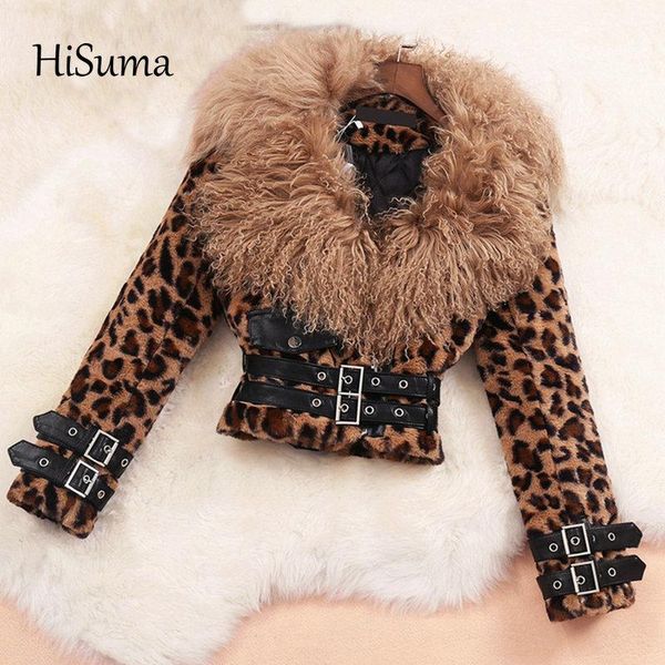 women's down & parkas 2021 winter chic cotton coat female retro leopard fur collar waistband waist flannel stitching pu padded jacket, Black
women's down & parkas 2021 winter chic cotton coat female retro leopard fur collar waistband waist flannel stitching pu padded jacket, Black