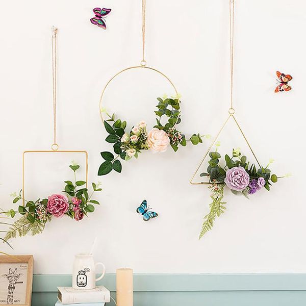 decorative flowers & wreaths nordic style creative wall hanging wrought iron rope artificial flower decoration home craft1
decorative flowers & wreaths nordic style creative wall hanging wrought iron rope artificial flower decoration home craft1