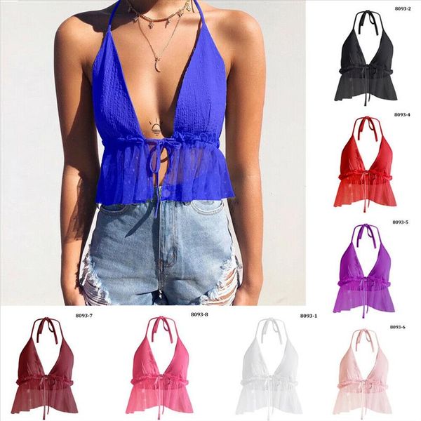 2019 новые горячие сексуальные женщины sheer mesh halter сплошные повязки урожай урожай уверенные см. через футболка блуза ночной клуб cami, White
2019 новые горячие сексуальные женщины sheer mesh halter сплошные повязки урожай урожай уверенные см. через футболка блуза ночной клуб cami, White