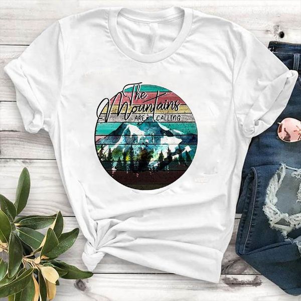 women lady t shirt mountain calling travel print tshirt ladies short sleeve tee shirt women female clothes graphic t shirt, White
women lady t shirt mountain calling travel print tshirt ladies short sleeve tee shirt women female clothes graphic t shirt, White
