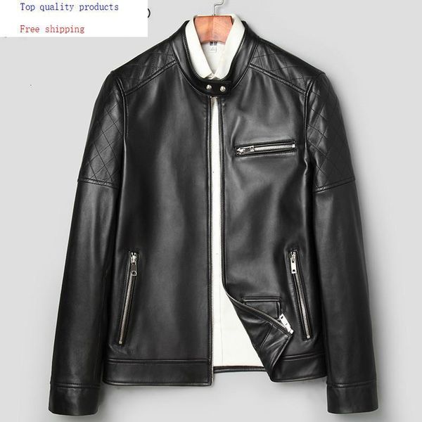 men's leather jacket real sheepskin leather coat motorcycle genuine jackets men fashion 2020 dk017 kj2414, Black
men's leather jacket real sheepskin leather coat motorcycle genuine jackets men fashion 2020 dk017 kj2414, Black