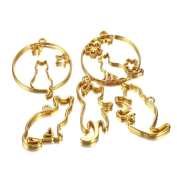 5pcs/set gold cute cat hollow frames pendant for open bezel setting uv epoxy resin molds diy jewelry making craft accessories wmtdhi
5pcs/set gold cute cat hollow frames pendant for open bezel setting uv epoxy resin molds diy jewelry making craft accessories wmtdhi