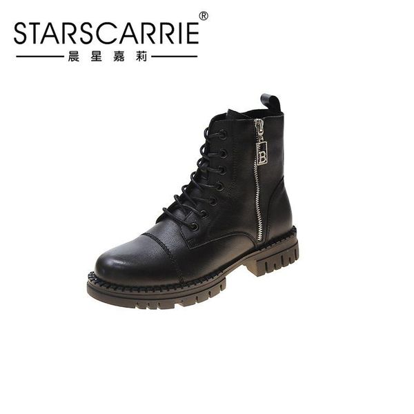 fall / winter 2020 new leather martin boots for women british style side zipper leather pure black short boots
fall / winter 2020 new leather martin boots for women british style side zipper leather pure black short boots