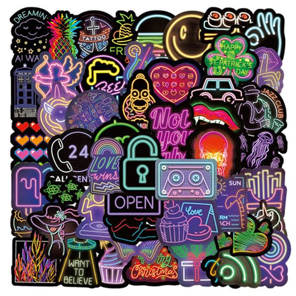 50 pcs cool neon stickers for kids toys bicycle phone suitcase guitar bumper skateboard backpack jdm graffiti waterproof sticker
50 pcs cool neon stickers for kids toys bicycle phone suitcase guitar bumper skateboard backpack jdm graffiti waterproof sticker