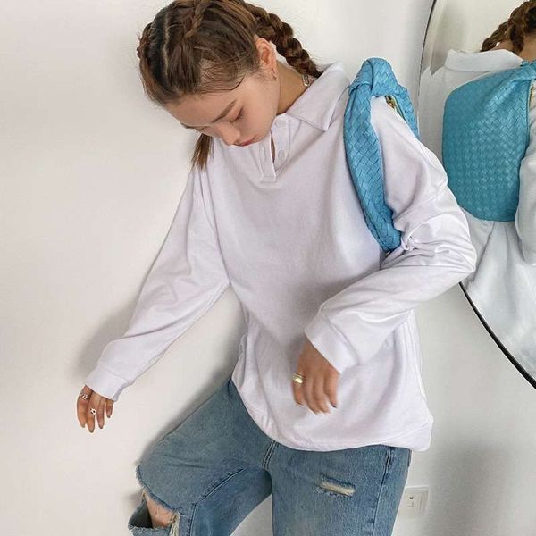 autumn / winter 2020 bm white off shoulder polo collar lapel sweater loose bf wind t-shirt for women, Black;gray
autumn / winter 2020 bm white off shoulder polo collar lapel sweater loose bf wind t-shirt for women, Black;gray