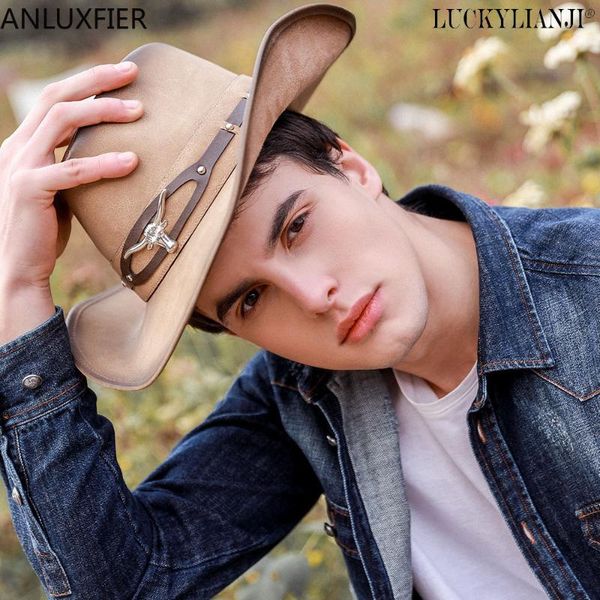 stingy brim hats a154 retro men and women leather big large tauren west riding beach hat cowboy head circumference 58cm, Blue;gray
stingy brim hats a154 retro men and women leather big large tauren west riding beach hat cowboy head circumference 58cm, Blue;gray