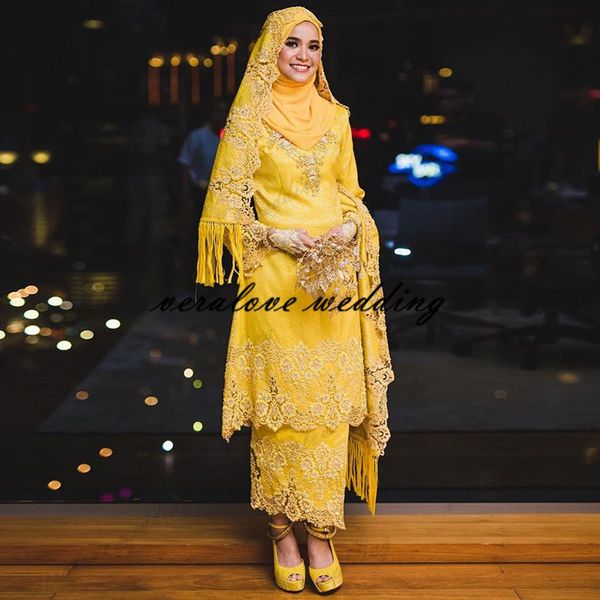 yellow malay wedding dress for malaysia women appliques lace saudi dubai bridal party gowns muslim formal reception vestidos, White
yellow malay wedding dress for malaysia women appliques lace saudi dubai bridal party gowns muslim formal reception vestidos, White