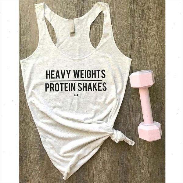heavy weights and protein shakes tank fashion summer sleeveless gym workout vest shirt women casual graphic funny yoga tanks, White
heavy weights and protein shakes tank fashion summer sleeveless gym workout vest shirt women casual graphic funny yoga tanks, White