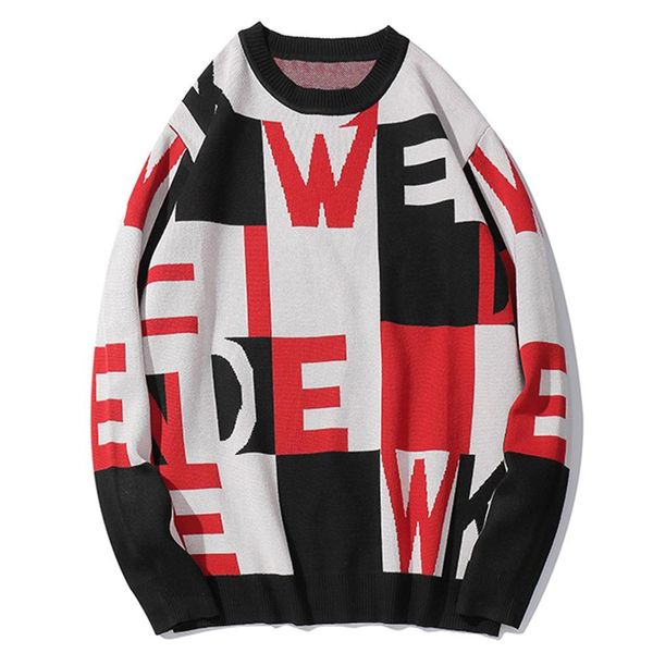2021 new hip hop alphabet printing harajuku fashion men's knitting street famous informal sweater wlq8, White;black
2021 new hip hop alphabet printing harajuku fashion men's knitting street famous informal sweater wlq8, White;black