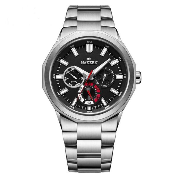 men watch men japanese movement calendar weekly luminous waterproof quartz watch designer classic business steel band watch 5038, Slivery;brown
men watch men japanese movement calendar weekly luminous waterproof quartz watch designer classic business steel band watch 5038, Slivery;brown
