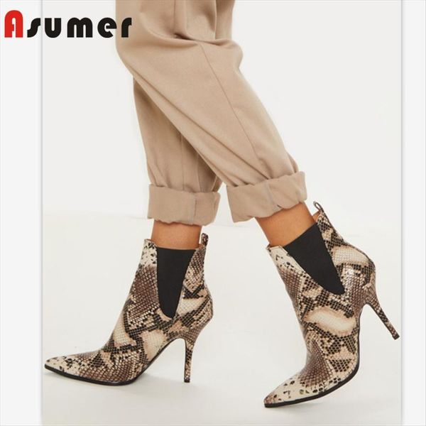 asumer 2020 new fashion style ankle boots women snake pointed toe stiletto high heels dress party shoes ladies short boots, Black
asumer 2020 new fashion style ankle boots women snake pointed toe stiletto high heels dress party shoes ladies short boots, Black