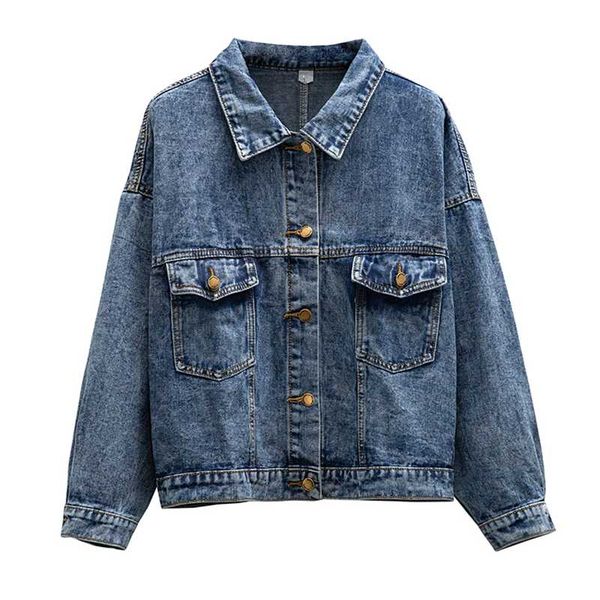 denim jeans loose short coats oversized women's outerwear spring autumn winter clothes jackets for woman clothing 2021 d0462, Black;brown
denim jeans loose short coats oversized women's outerwear spring autumn winter clothes jackets for woman clothing 2021 d0462, Black;brown