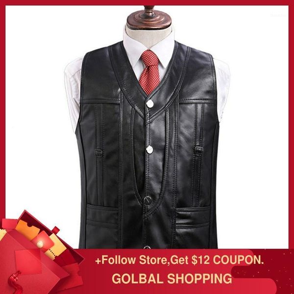 men's vests 2021 black casual style genuine leather vest men single breasted real thin sheepskin spring slim fit short natural vest1, Black;white
men's vests 2021 black casual style genuine leather vest men single breasted real thin sheepskin spring slim fit short natural vest1, Black;white