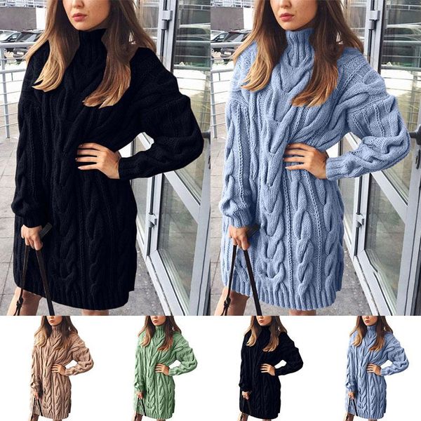 women's sweaters autumn winter sweater dress solid casual dresses womens long sleeve turtleneck knitted roll neck jumper ladies 5xl, White;black
women's sweaters autumn winter sweater dress solid casual dresses womens long sleeve turtleneck knitted roll neck jumper ladies 5xl, White;black