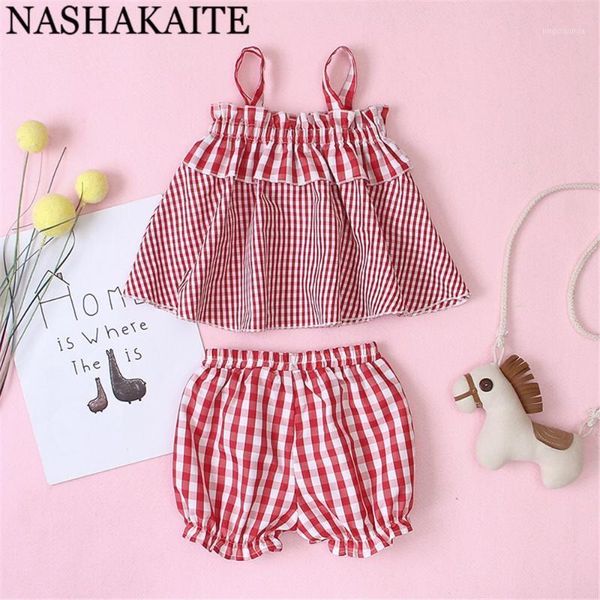 nashakaite baby girl outfits fashion red pliad strappy +shorts baby girl clothes set summer clothes for newborns 0-3y1, White
nashakaite baby girl outfits fashion red pliad strappy +shorts baby girl clothes set summer clothes for newborns 0-3y1, White