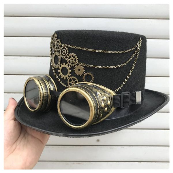 wide brim hats men women retro handmade steampunk hat with gear glasses stage magic party cosplay size 57cm steampunk1, Blue;gray
wide brim hats men women retro handmade steampunk hat with gear glasses stage magic party cosplay size 57cm steampunk1, Blue;gray