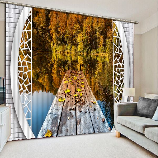 boardwalk on the mountains and green waterscurtain luxury blackout 3d window curtain for living room bedroom drapes cortina customized size
boardwalk on the mountains and green waterscurtain luxury blackout 3d window curtain for living room bedroom drapes cortina customized size
