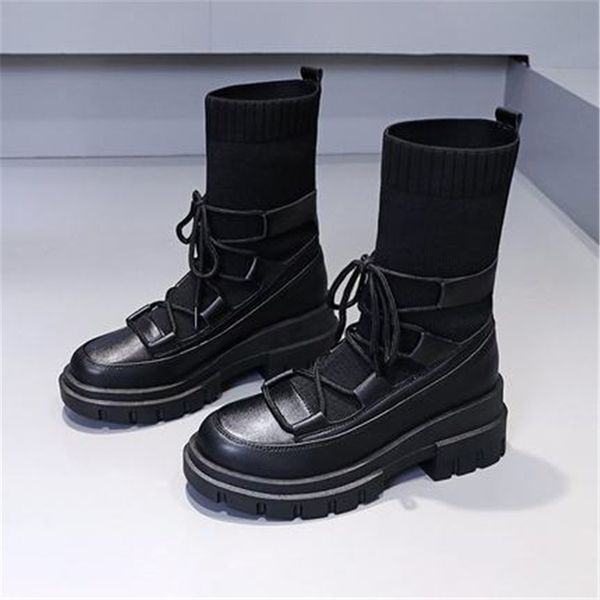 lace-up 2021 new knitting half-elven women of the boots fashion high leaping woman bege black shoes ljct
lace-up 2021 new knitting half-elven women of the boots fashion high leaping woman bege black shoes ljct