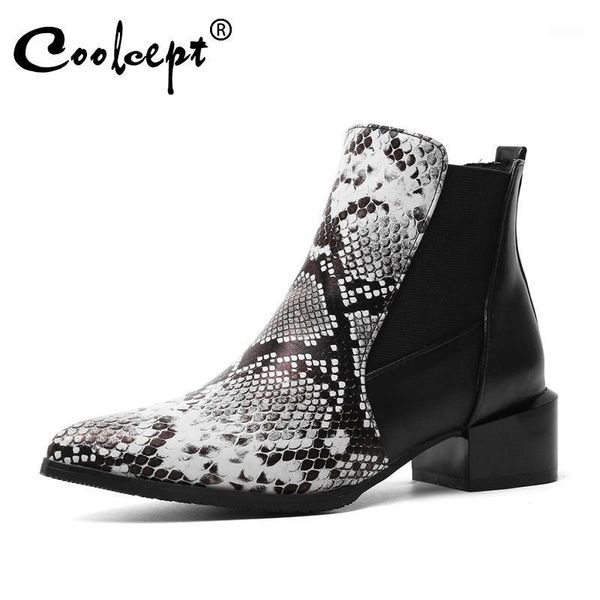boots coolcept size 34-47 women fashion snakeskin pattern pu leather ankle pointed toe office ladies club shoes woman footwear1, Black
boots coolcept size 34-47 women fashion snakeskin pattern pu leather ankle pointed toe office ladies club shoes woman footwear1, Black