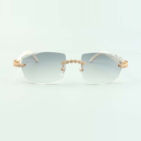 2022 bouquet diamond sunglasses 3524015 with natural white buffs glasses and cut lens 3.0 thickness1369478, White;black
2022 bouquet diamond sunglasses 3524015 with natural white buffs glasses and cut lens 3.0 thickness1369478, White;black