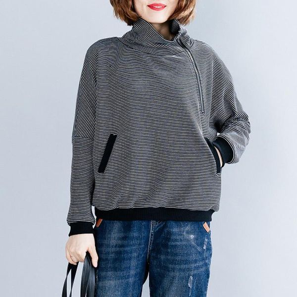 yourseason ladies casual simple striped sweatshirts 2021 spring autumn loose women new zippers pockets hoodies pullover, Black
yourseason ladies casual simple striped sweatshirts 2021 spring autumn loose women new zippers pockets hoodies pullover, Black