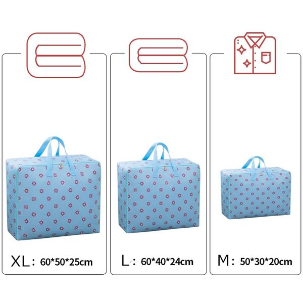 4 pcs/set large capacity oxford storage bag m+l+2pcs xl closet organizer for quilt cloth travel luggage waterproof container y200714, Blue;pink
4 pcs/set large capacity oxford storage bag m+l+2pcs xl closet organizer for quilt cloth travel luggage waterproof container y200714, Blue;pink