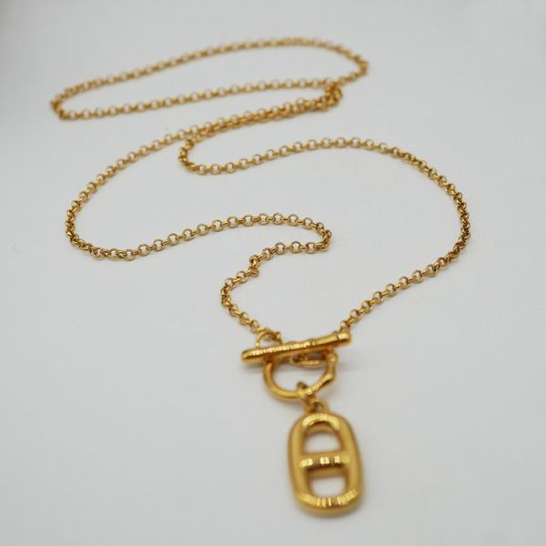 gold plated pendant chain necklace, Silver 
gold plated pendant chain necklace, Silver